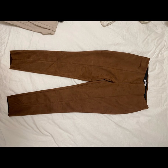 Suzy Shier Faux Suede Pants - Picture 1 of 4